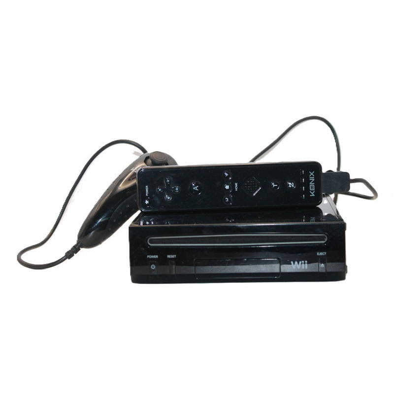 Nintendo Wii Noire – Complet avec Wiimote Konix & Nunchuk (Très bon état)