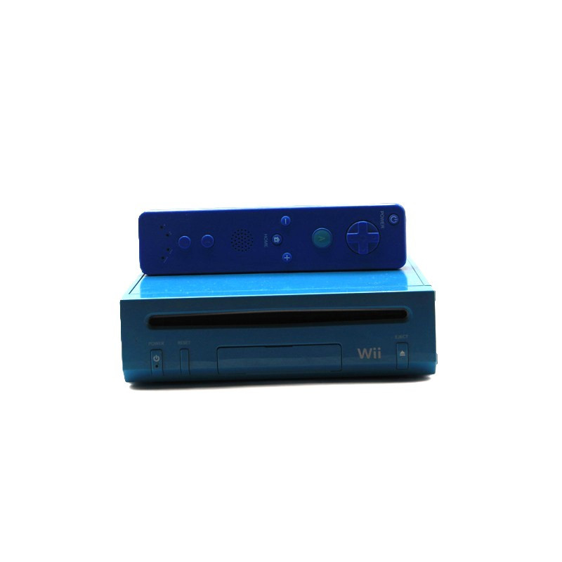Nintendo Wii Bleue – Complet avec Wiimote Bleue (Très bon état)
