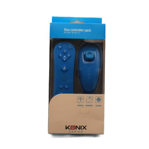 Pack Konix Duo Controller – Wiimote + Nunchuk Bleu (Neuf)