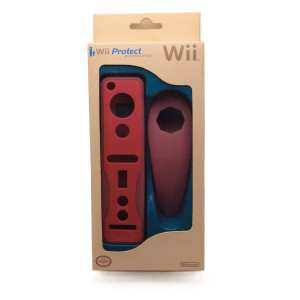 Pack Wii Protect Accessories – Housse Wiimote + Nunchuk Rouge (Neuf, Officiel Nintendo)