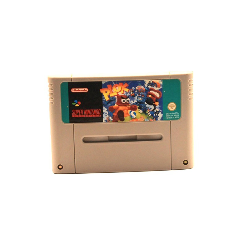 Plok SNES – Jeu Super Nintendo PAL FR – Plateforme rétro
